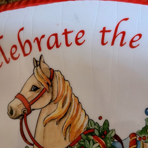 Fitz and Floyd 2012 Holiday Sentiment Oval Tray Celebrate the Season - Picture 4 of 4